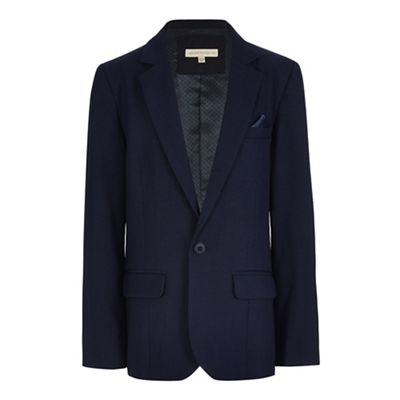 Designer boy's navy suit jacket